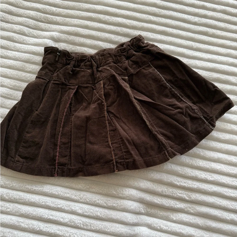 Gymboree Brown Skirt with Colorful Button Accents